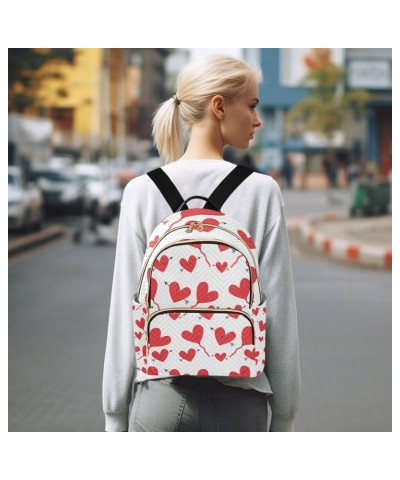 Women Backpack Heart Arrow Balloon Anti-Theft Travel Backpack with Luggage Belt Lightweight Handbag Roomy Double Zipper Weeke...