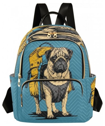 3d Bulldog Blue Women Backpack Purse Ladies Fashion Shoulder Bag Daypack Travel Bag 10L $16.80 Backpacks