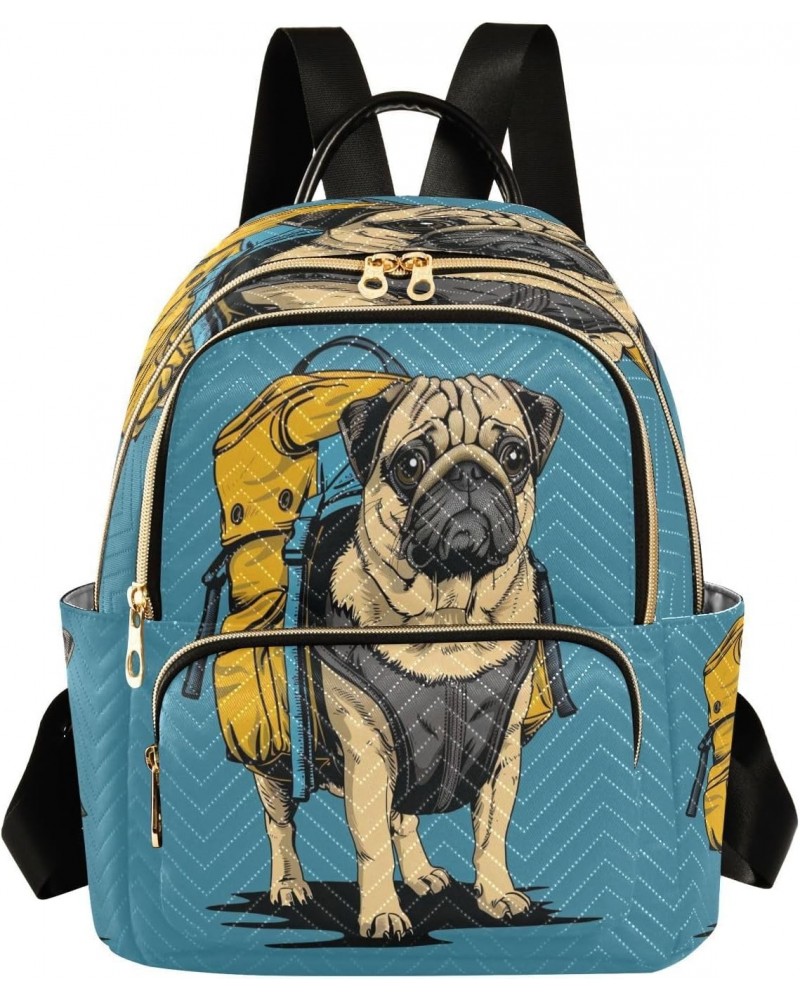 3d Bulldog Blue Women Backpack Purse Ladies Fashion Shoulder Bag Daypack Travel Bag 10L $16.80 Backpacks