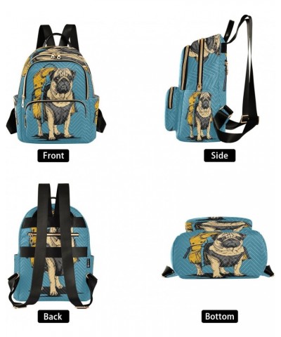 3d Bulldog Blue Women Backpack Purse Ladies Fashion Shoulder Bag Daypack Travel Bag 10L $16.80 Backpacks