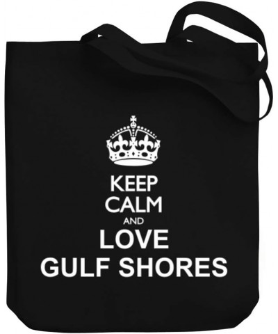 Keep calm and love Gulf Shores Canvas Tote Bag 10.5" x 16" x 4 $16.40 Totes