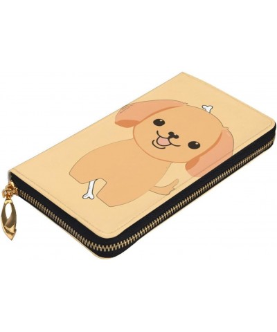 cartoon cute puppy pattern Leather long clutch wallet : Comfortable, lightweight, waterproof, durable 7.48 x 4.13 in $20.00 C...