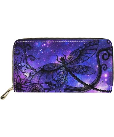 Long Wallet for Women Large Capacity Wallet Butterfly Flower Print Credit Card Holder PU Leather Clutch Purse Phone Wallet Dr...