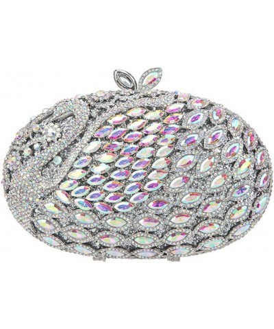 Ladies Crystal Handbag Wedding Evening-Bag Chain Luxury Women Clutch-Purse Multi Silver $40.85 Evening Bags