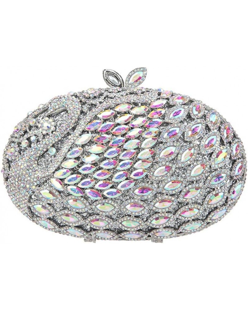 Ladies Crystal Handbag Wedding Evening-Bag Chain Luxury Women Clutch-Purse Multi Silver $40.85 Evening Bags