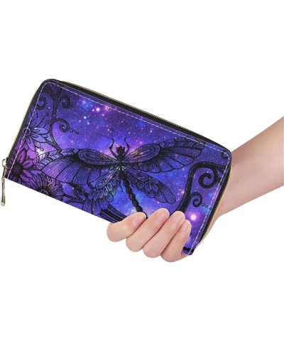 Long Wallet for Women Large Capacity Wallet Butterfly Flower Print Credit Card Holder PU Leather Clutch Purse Phone Wallet Dr...