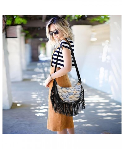 Women's Fringe Crossbody Tassel Purse Starfishs Hobo Shoulder Bags Crossbody Handbag with Adjustable Shoulder Straps $12.15 C...