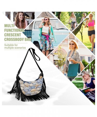 Women's Fringe Crossbody Tassel Purse Starfishs Hobo Shoulder Bags Crossbody Handbag with Adjustable Shoulder Straps $12.15 C...