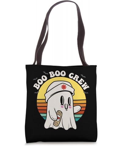 Boo Boo Crew Nurse Halloween - Groovy Funny Nurses RN Ghost Tote Bag $13.88 Totes