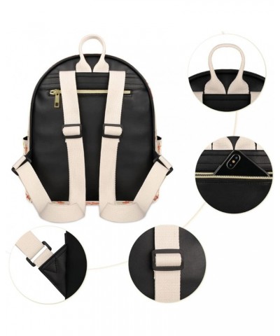 Flying Baseball PU Leather Backpack Backpack Purse for Women Small Bag with Adjustable Strap Fashionable Travel Bag Daypack F...