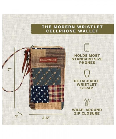 Cell Phone Wristlet Wallet for Women with Smartphone Pocket and RFID Protection Primitive Patch $20.11 Wallets