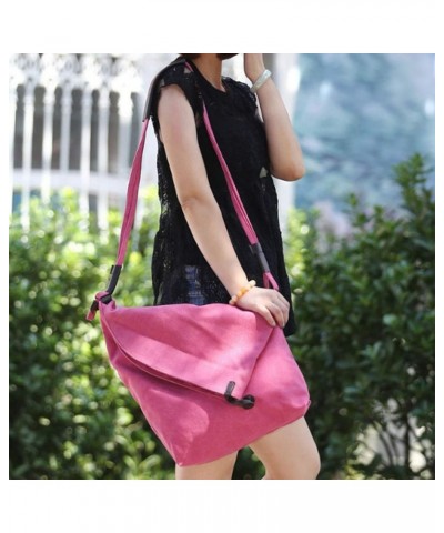 Canvas Crossbody Bag for Women Messenger Purse Handbags Shoulder Bag Hobo Totes Rose $21.06 Shoulder Bags