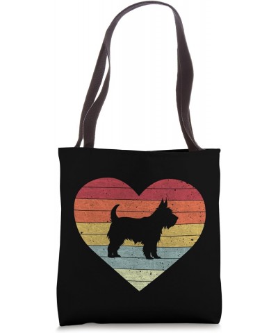 Scottish Terrier Dog Retro Heart Design Tote Bag $11.00 Totes