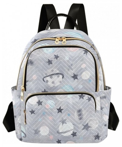 Women Backpack Gouache Star Planet Anti-Theft Travel Backpack with Luggage Belt Lightweight Handbag Lady Purse Roomy Double Z...