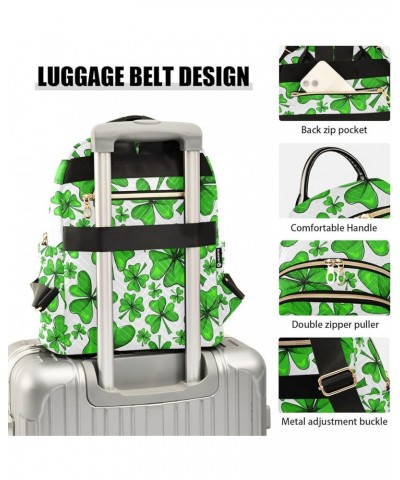 St. Patrick's Day Women Backpack Vibrant Clover Anti-Theft Travel Backpack Lightweight Handbag Roomy Weekend Bag Everyday Use...