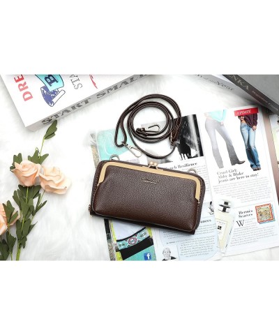 Small Crossbody Cell Phone Purse for Women RFID Blocking Cellphone Wallet Wallet Coffee $9.87 Crossbody Bags