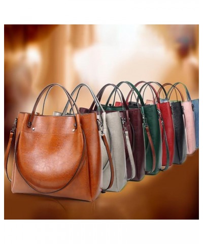 Vegan Leather Purses and Handbag for Women Tote Handbag Large Crossbody Handbag Retro Hobo Bag Top Handle Shoulder Bag Brown ...