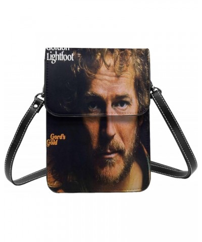 Gordon Music Lightfoot Singer Gord'S Gold Vintage Small Crossbody Cell Phone Purse Mini Handbag With Adjustable Strap For Wom...