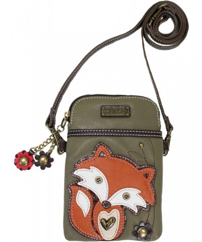 Chala Handbags Fox Cellphone Crossbody Handbag - Convertible Strap Fox Lovers $23.59 Crossbody Bags