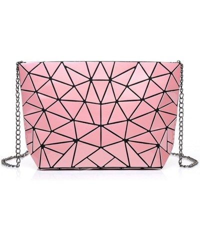 Women Holographic Laser Envelope Clutch Handbag Shoulder Bag Purse Pink $12.41 Shoulder Bags