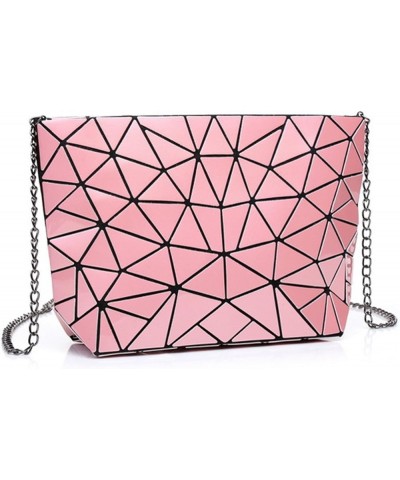 Women Holographic Laser Envelope Clutch Handbag Shoulder Bag Purse Pink $12.41 Shoulder Bags