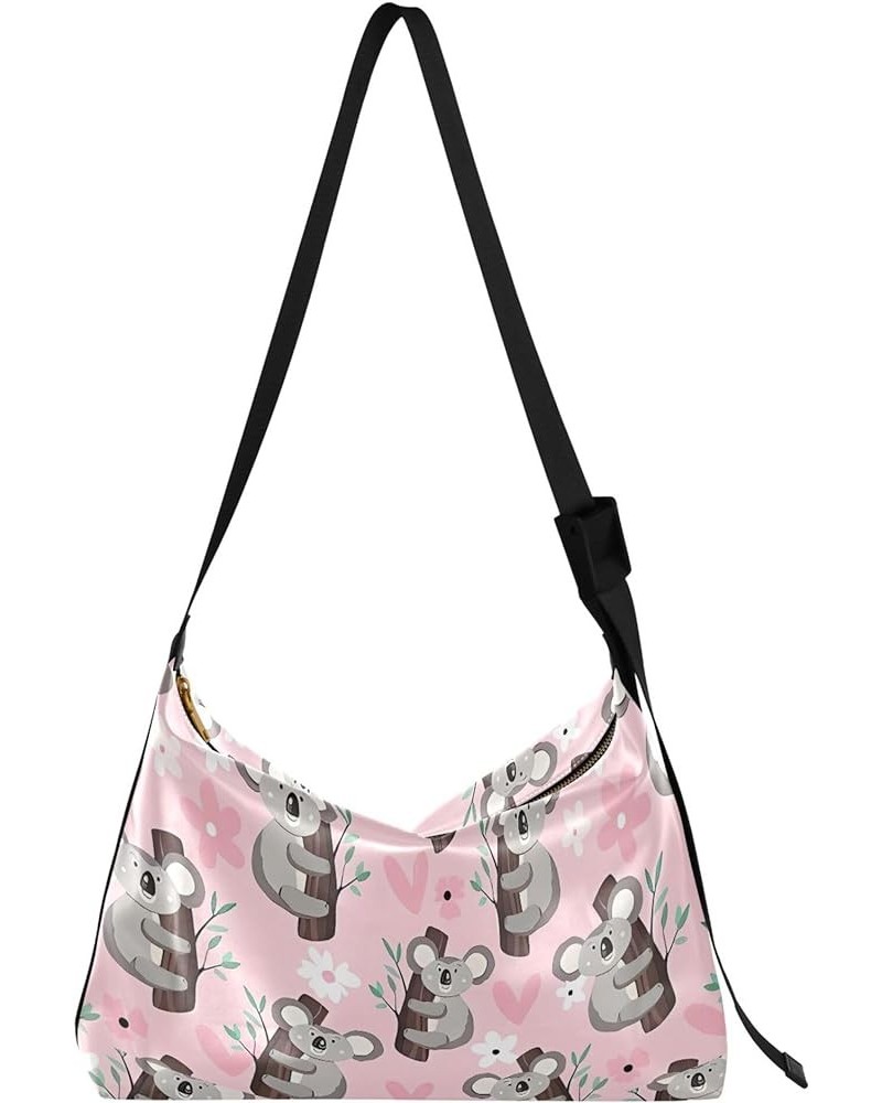 Cute Sloths Yoga Mandala Women Leather Handbags Hobo Large Men Purses Unique Animal Print Designer Hobo Bags Cute Koala Bear ...