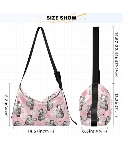 Cute Sloths Yoga Mandala Women Leather Handbags Hobo Large Men Purses Unique Animal Print Designer Hobo Bags Cute Koala Bear ...