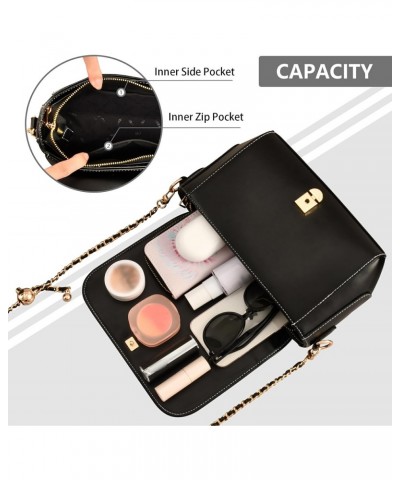 Cartoon Colorful Numbers Black Crossbody Bag for Womens Waterproof Black Bag with Adjustable Strap Small Purse $21.31 Crossbo...