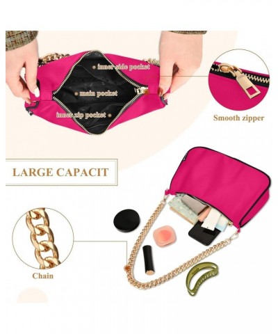 Lilac Women's Stylish Chain Shoulder Handbag, Party Clutch Purse, Polyester & Aluminum Alloy Carmine $12.90 Clutches