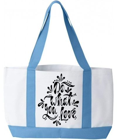 Do What You Love Tote Bag White/Lt. Blue $13.57 Shoulder Bags