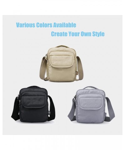 Crossbody Bag for Women Nylon Handbag Waterproof Shoulder Purse Mini Messenger Bag Lightweight. (Grey) Grey $16.79 Shoulder Bags