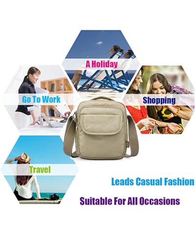 Crossbody Bag for Women Nylon Handbag Waterproof Shoulder Purse Mini Messenger Bag Lightweight. (Grey) Grey $16.79 Shoulder Bags