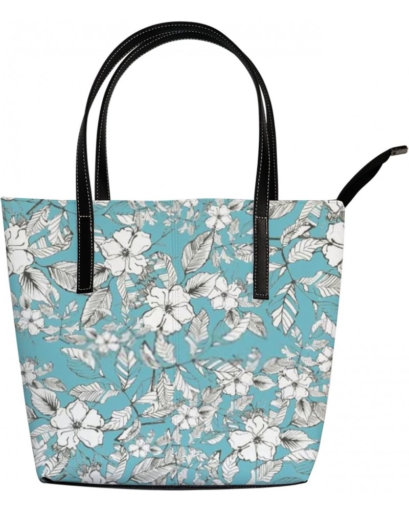 Fashionable women's handbag tote bag, Botanic Patternprinted shoulder bag is light and durable $19.32 Shoulder Bags