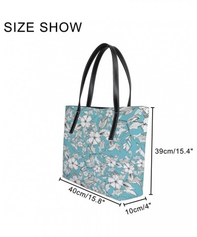 Fashionable women's handbag tote bag, Botanic Patternprinted shoulder bag is light and durable $19.32 Shoulder Bags