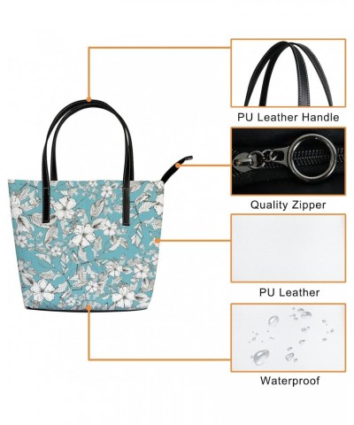 Fashionable women's handbag tote bag, Botanic Patternprinted shoulder bag is light and durable $19.32 Shoulder Bags