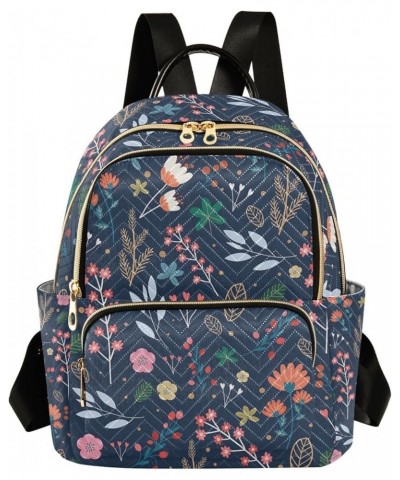 Small Backpack for Women Travel Bag Colorful Flowers Leaves Botanical Daypack Purse Fashion Shoulder Bag Rucksack Small B1007...