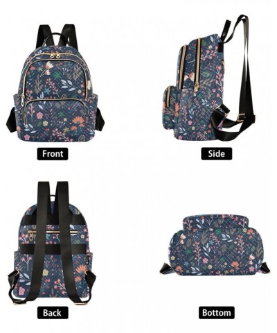 Small Backpack for Women Travel Bag Colorful Flowers Leaves Botanical Daypack Purse Fashion Shoulder Bag Rucksack Small B1007...