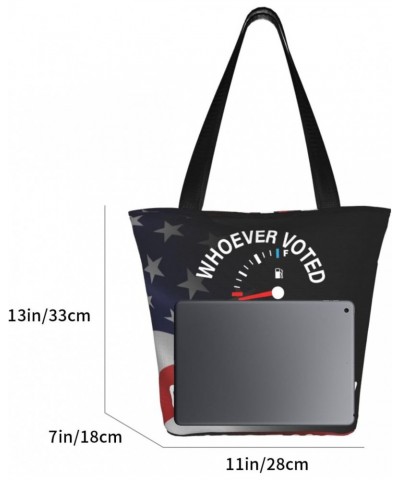 Whoever Voted Biden Owes Me Gas Money Fashion Shoulder Bag Large Capacity For Man Or Woman $20.95 Totes