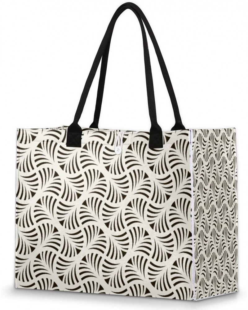 Contemporary Geometric Pattern Large Tote Bag Shoulder Bag For Women Teachers Nurses Work Shopping Travel Handbag Purse $10.6...