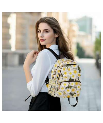 Blossom Daisy Flowers Backpack for Women Shoulder Bag Lightweight Mini Backpack Casual Daypack Back Pack for Travel Work Mini...