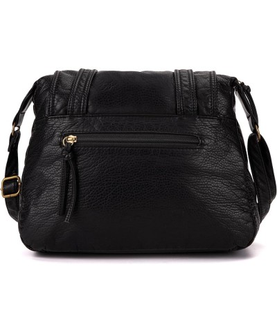 Crossbody Bag for Women Messenger Bags Multi Pocket Shoulder Purse and Handbags B-black $19.71 Shoulder Bags