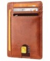 Slim Minimalist Front Pocket RFID Blocking Leather Money Clip Wallets for Men Women, Light Brown Light Brown $5.89 Wallets