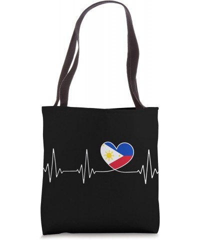 Philippines Love & Filipino Flag with Heart for Philippines Tote Bag $14.47 Totes