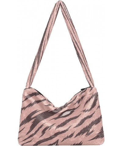 Leopard Purple Single Shoulder Bag, Fur Tote Women Bag Hobo Purse Pink Leopard Print3 $9.03 Totes