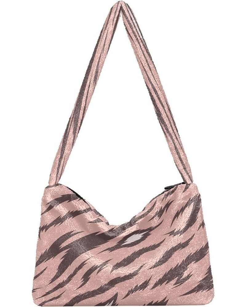 Leopard Purple Single Shoulder Bag, Fur Tote Women Bag Hobo Purse Pink Leopard Print3 $9.03 Totes