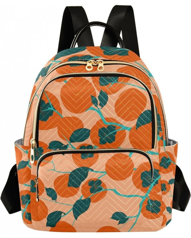 Red Persimmon Fruits Backpack for Women Shoulder Bag Lightweight Mini Backpack Casual Daypack for Travel Mini(10.23'' x 5.11'...