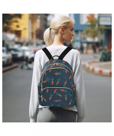 Cute Orange Carrots Women's Backpack Purse Causal Daypack Work Travel College Business Trip Bag Shoulder Bag Small $18.23 Bac...