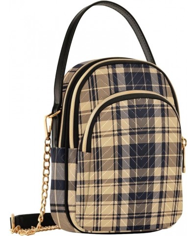 Lemon Woman Shoulder Crossbody Bag, Purse with Removable Strap Crossbody, Summer Crossbody Purse Plaid-2 $20.29 Crossbody Bags