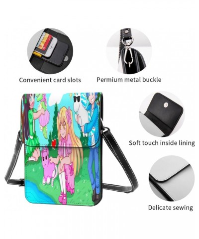 InquisitorMaster Small Cell Phone Purse Crossbody Leather Handy Phone Bag Adjustable Shoulder Strap For Travel Daily 7.5x5.3 ...