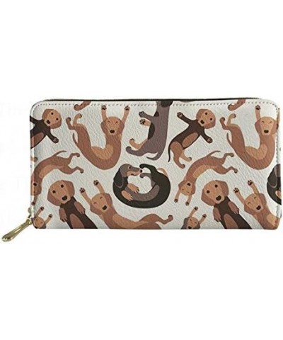 Cute Cactus Leather Wallet Women Purse Shopping Travel Money Clutch Bag 02 Cute Dog Dachshund $12.22 Wallets